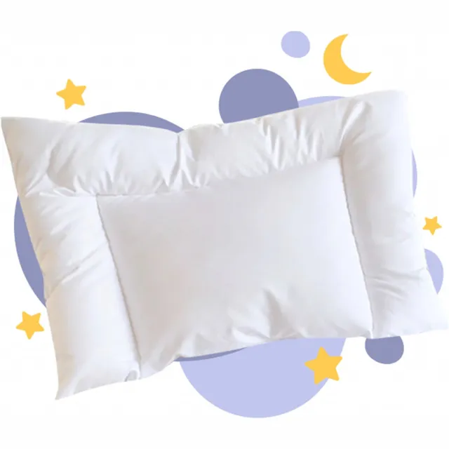 Zavelo Baby & Peuter Kussen Ukkepuck 60x70 cm - Kinderkussen - Extra Plat Hoofdkussen - Anti-Allergisch Wit