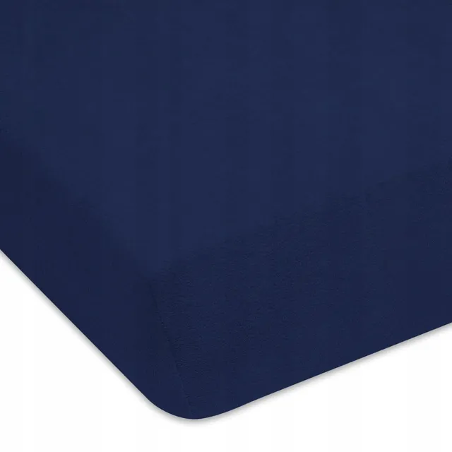 Designpremium Hoeslaken Terry Donkerblauw 70x120 cm met Elastiek