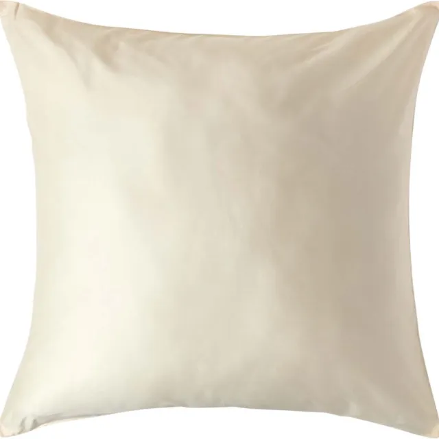 Homescapes Biologisch Kussensloop 80x80 cm – Crème – 100% Egyptisch Katoen Satijn – Draaddichtheid 400