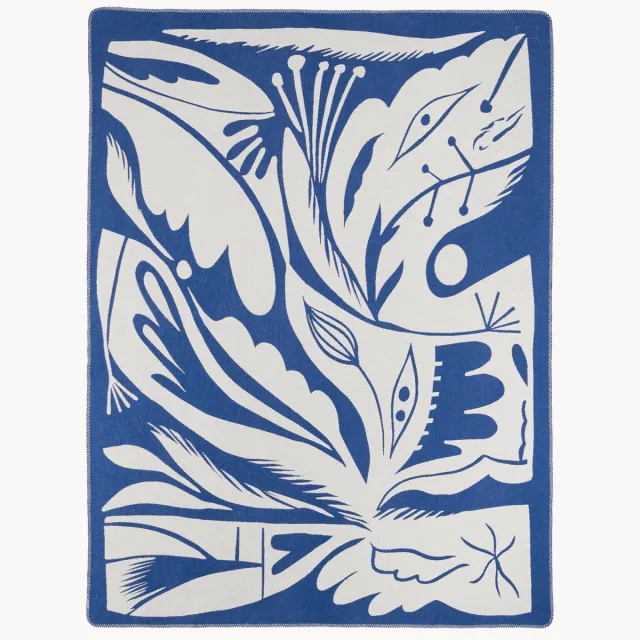 noo.ma Katoenen plaid Lino Blauw