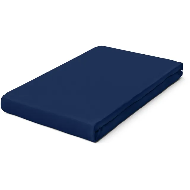 schlafgut Jersey Pure topper hoeslaken - Tweepersoons - Blue Deep