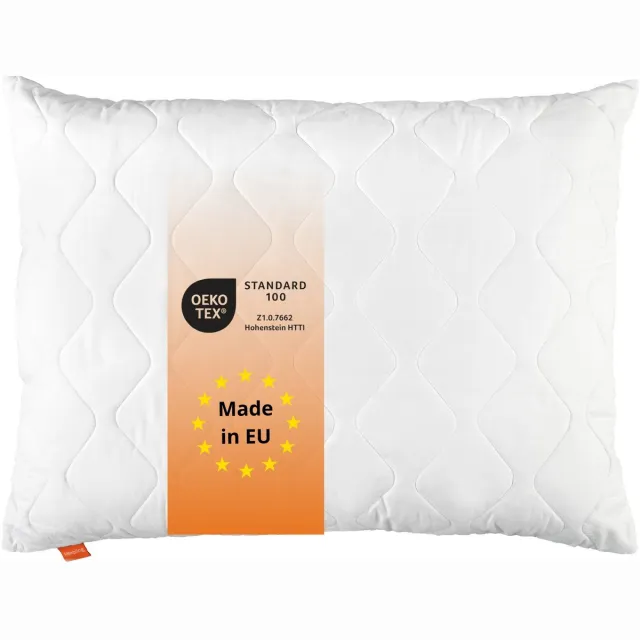 Sleepling hoofdkussen 70x80 cm - kussen van microvezel - Hotelkwaliteit - Ergonomisch - geschikt voor mensen met allergieën - als slaapkussen, bankkussen of sierkussen - Made in EU, wit