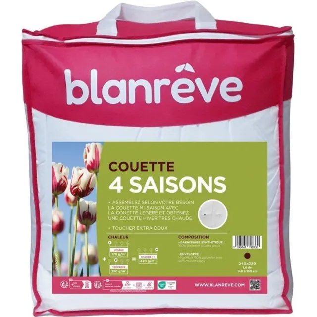 BLANREVE Dekbed - 240 x 220 cm - BLANReVE - 4 seizoenen - 420 g/m² - Wit