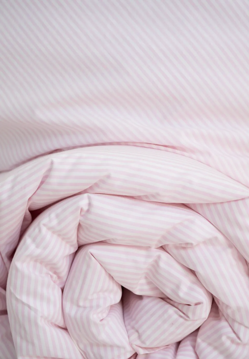MELA unisex vegan Beddengoedset Majuli Rose Naturel Wit Gestreept, foto 2