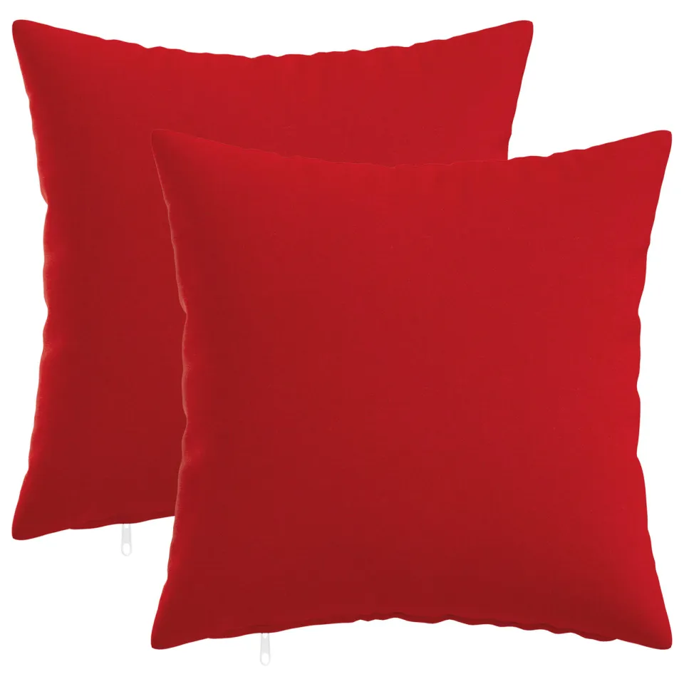 vidaXL Kussensloop 2 st HEERLEN Rood 50 x 50 cm Stof, foto 3