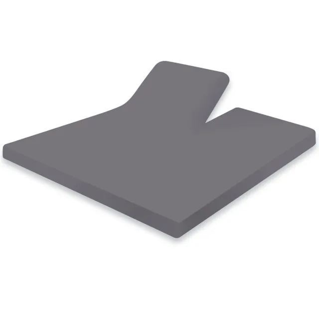 Eleganzzz Splittopper Hoeslaken Jersey Stretch - Antraciet - Hoeslaken 160x200cm - 100% Katoen - Split Enkel - Single Split Topper - Hoeslakens - Tweepersoons