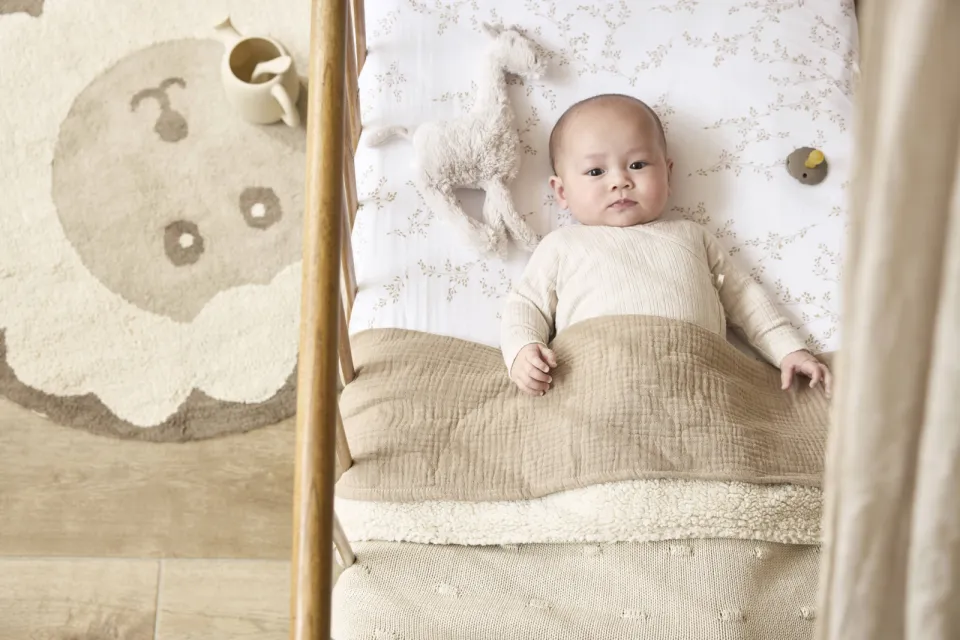 Meyco Knots teddy babydeken beige, foto 2