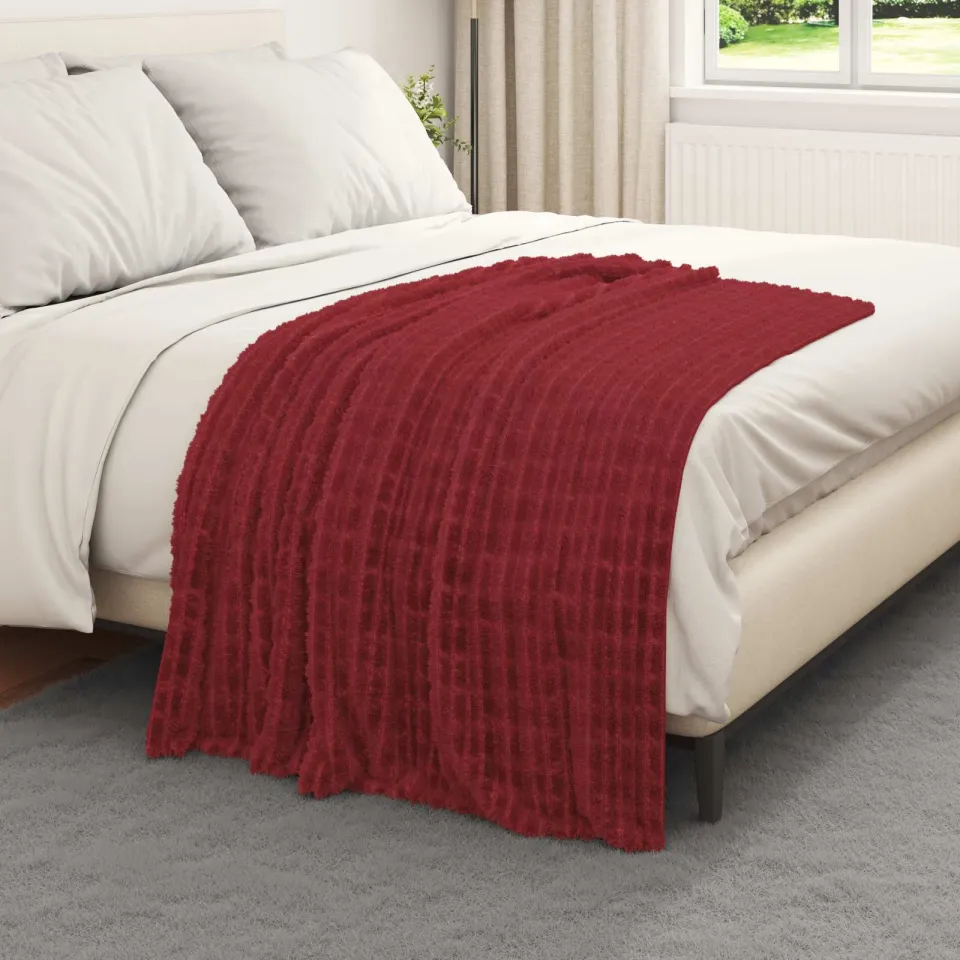 vidaXL Kleden 6 st Bordeaux Rood 150 x 130 cm 2,75 kg Fleece, foto 3