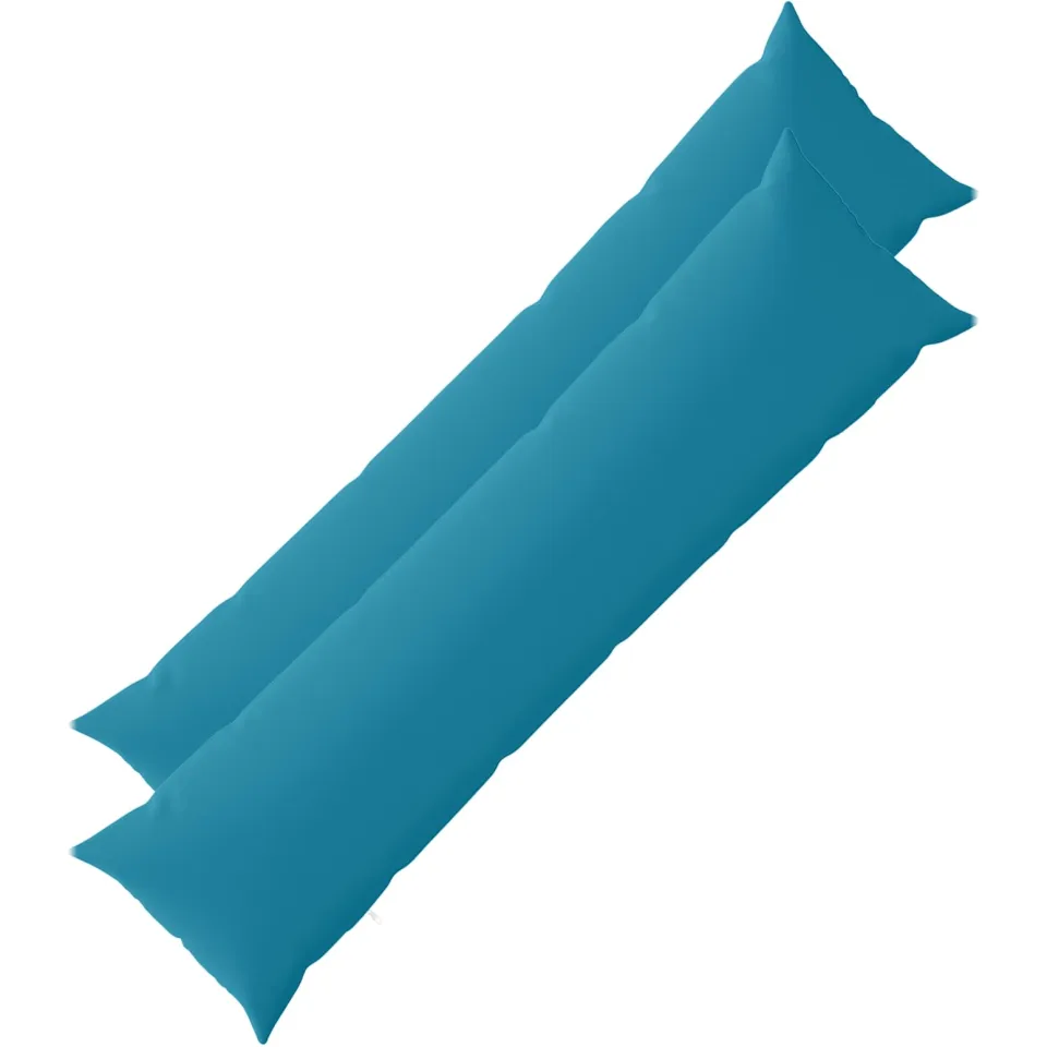 vidaXL Kussensloop 2 st HEERLEN Lichtblauw 40 x 145 cm Polyester