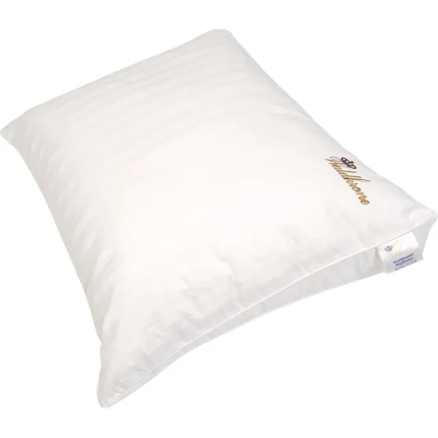 Polydaun Waldkrone Königshof hoofdkussen - katoenen tijk - GRS gerecyclede Comfort-O-Bol vulling - 900 gram - navulbaar - 60x50x10/0 cm wit