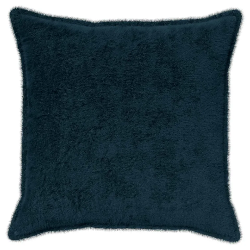 vidaXL Kussensloop 6 st HOUTEN Marineblauw 60 x 60 cm Nep Konijnenbont