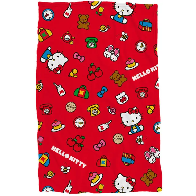 Hello Kitty & Friends Fleece deken Cookie - 90 x 140 cm - Polyester Rood