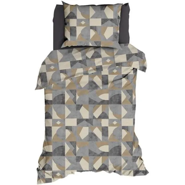Romanette Pictet Dekbedovertrek - Eenpersoons - 140x200/220 cm - Grijs