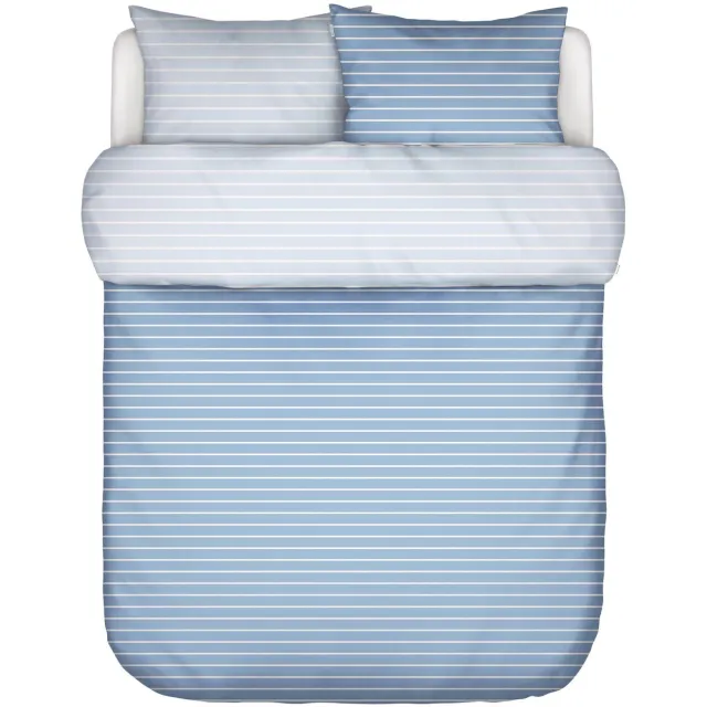 Marc O'Polo Thyra Dekbedovertrek Biologisch Katoen Denim blue - Lits-Jumeaux - 240x200/220 cm