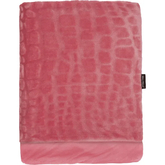 Melli Mello Sweet Escape - Plaid - Fleecedeken - Crocoprint - Luxe - Zacht - Roze