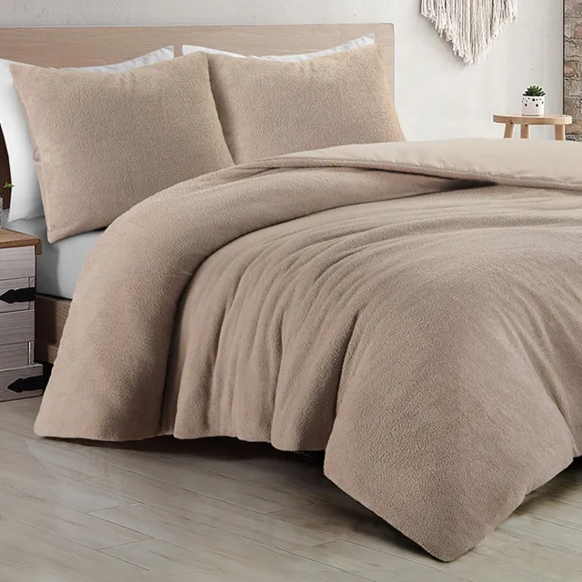 Zavelo Teddy Comfort Dekbedovertrek Zand Beige