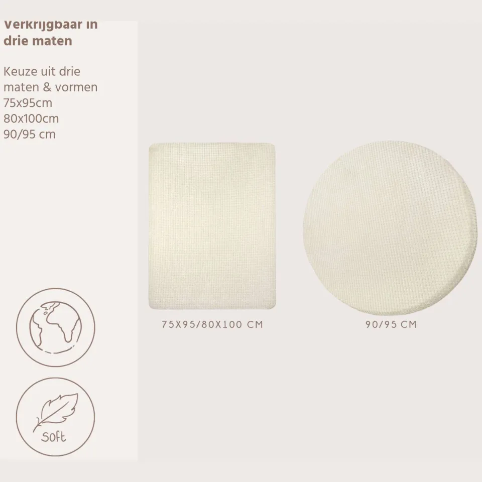 Meyco boxhoeslaken 95x75 cm - beige, foto 3
