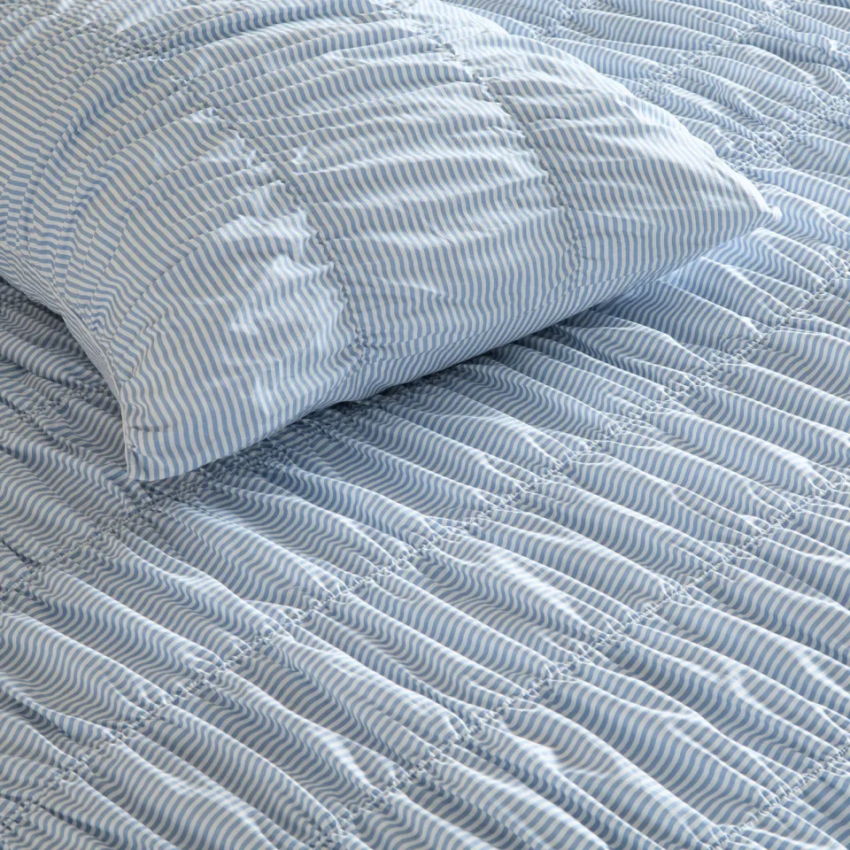 NOUS Living katoenen dekbedovertrek 1-persoons (140x220 cm) blauw, foto 6