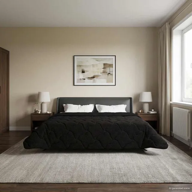 vidaXL Vol jaar dekbed 200 x 220 cm Zwart