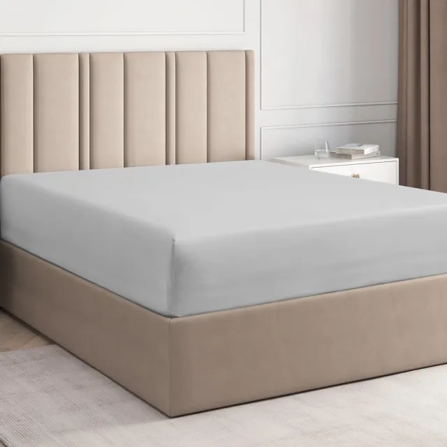 Ibenzoa Zacht en Kreukvrij Hoeslaken 90x200 cm met Elastische Randen voor Perfecte Pasvorm lichtgrijs