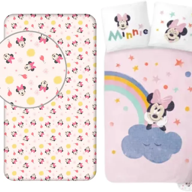 Minnie Mouse slaapkamerset; dekbedovertrek en hoeslaken Dekbed set