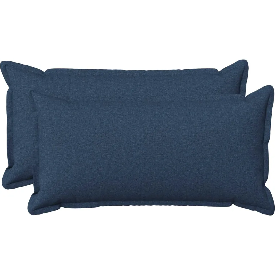 vidaXL Kussensloop 2 st HOUTEN Blauw 40 x 70 cm Faux Linnen, foto 3