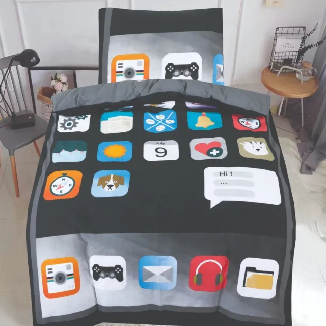 Cotton Touch Phone Dekbedovertrek Rood