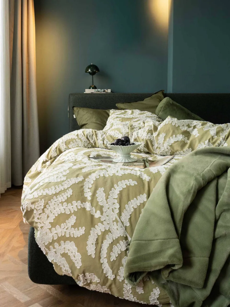 Essenza katoenen dekbedovertrek eleria cedar green, foto 4