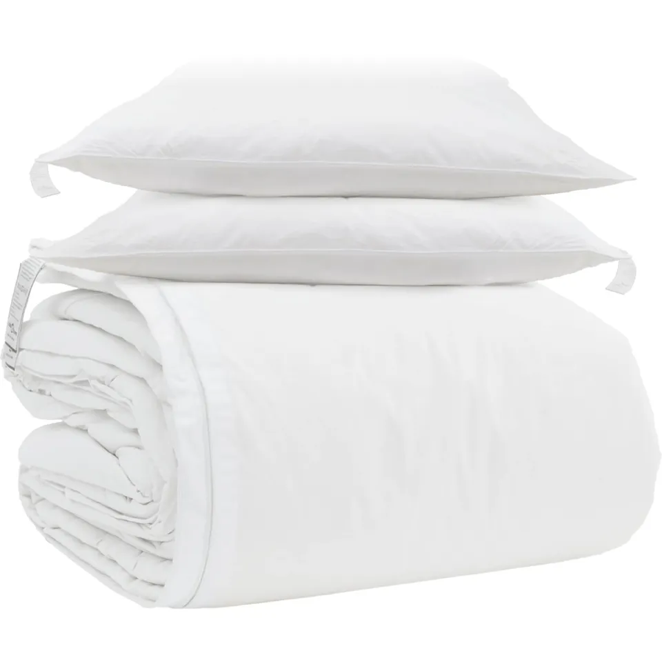 vidaXL Dekbed Set met kussen 3 st Wit Donsveertjes, foto 3
