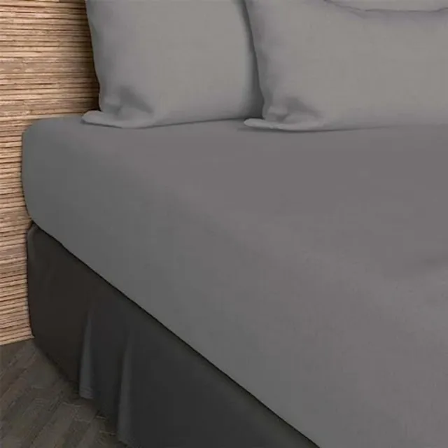 Ibenzoa Comfortabel grijs katoenen hoeslaken voor