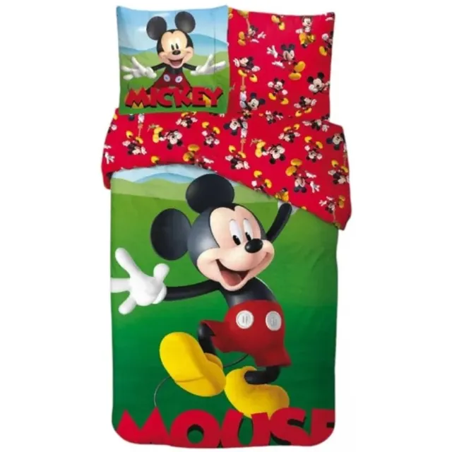 Carbotex Mickey Mouse Garden Dekbedovertrek - Eenpersoons - 140 x 200 cm - Katoen Multicolor