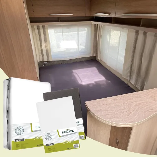 dexitex Textielpakket Frans bed - 1 molton met 2 hoeslakens - links 1 x Wit + 1x Antraciet 1 Molton + 1 x Wit /1x Antraciet