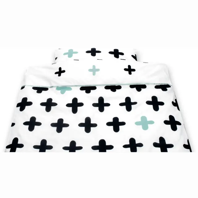 Briljant Baby Dekbedovertrek Crizz Crozz - Junior - 120x150 - Zwart/Jade Wit