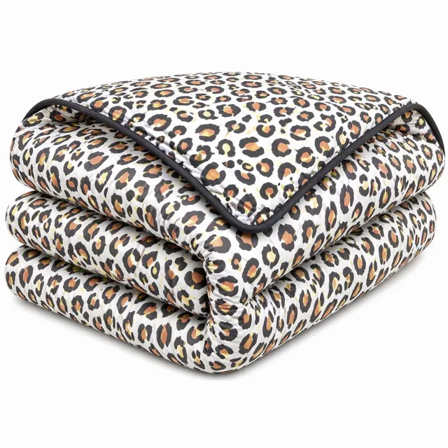 SlaapVaak SlaapSnel Dekbed - Panter Print Dekbed - Dekbed zonder Overtrek - All Year Dekbed - Hoesloos Dekbed - Anti-Allergisch - Wasbaar - Litsjumeaux - 240x220 cm - Grijs/Bruin