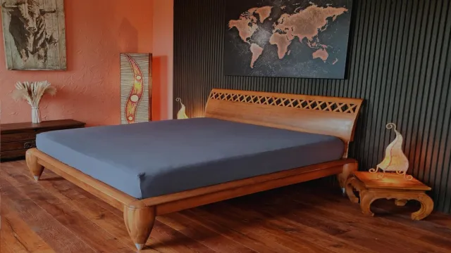 Ibenzoa Luxueus Jersey Hoeslaken voor Waterbedden en Boxsprings met Extra Hoge Hoeken, 180x200-200x220 cm grijs