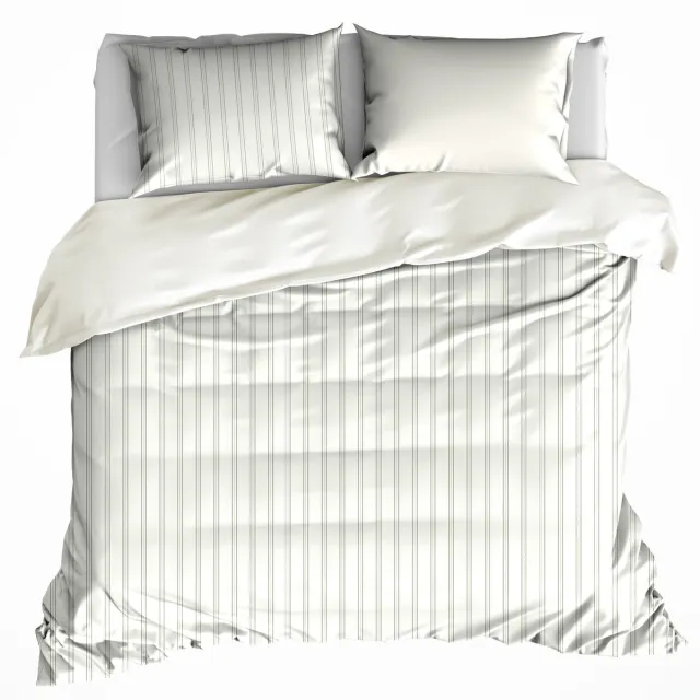 De Witte Lietaer Dekbedovertrek Chiara Winter Moss - 200 x 200 + 2 st. 60 x 70 cm - Katoen Satijn