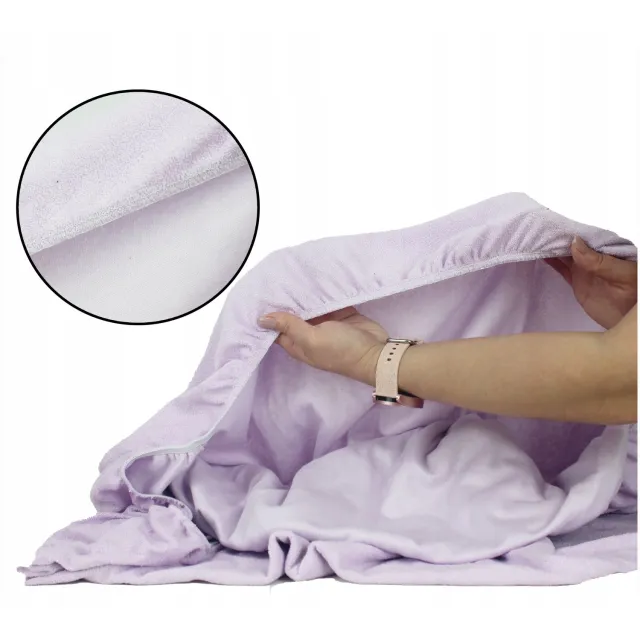 Kam-Pol Hoeslaken Jersey Katoen 100% met Elastiek 30cm Matras - 180x200cm Paars