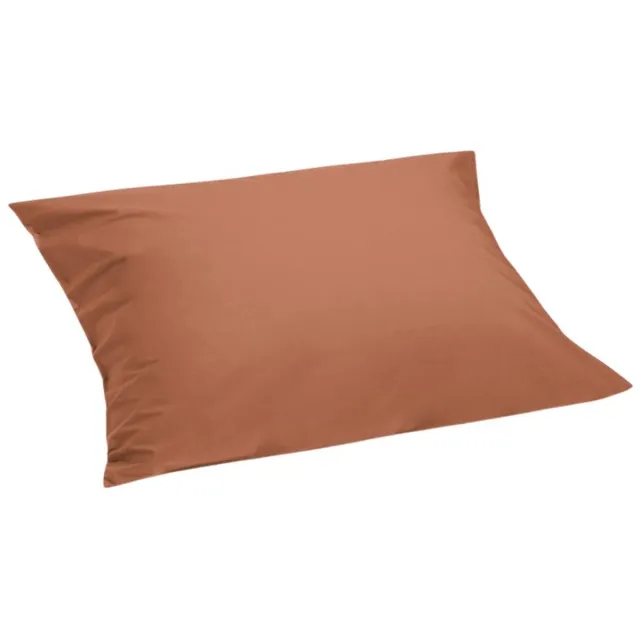 Yumeko kussensloop percal katoen terracotta 70x90 - Bio, eco & fairtrade - 1 stuk