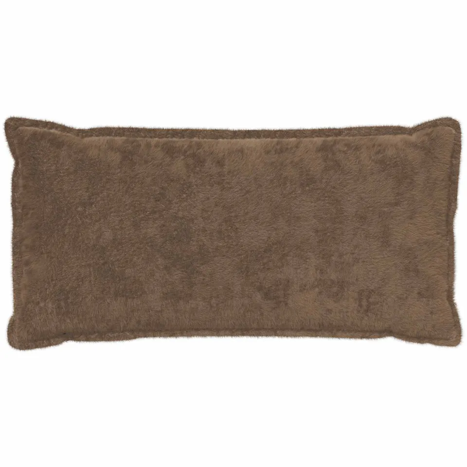 vidaXL Kussensloop 6 st HOUTEN Licht Bruin 40 x 80 cm Nep Konijnenbont