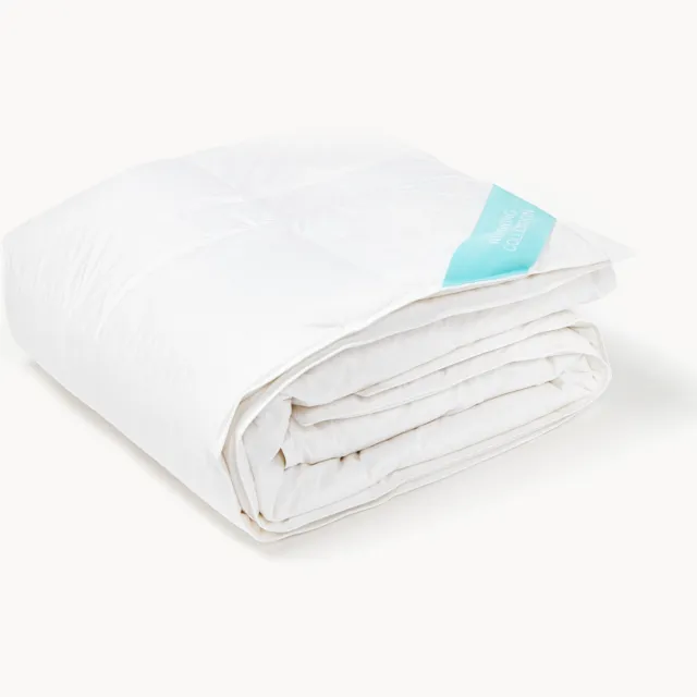 Westwing Collection Vegan donsdekbed Liva, warm Wit