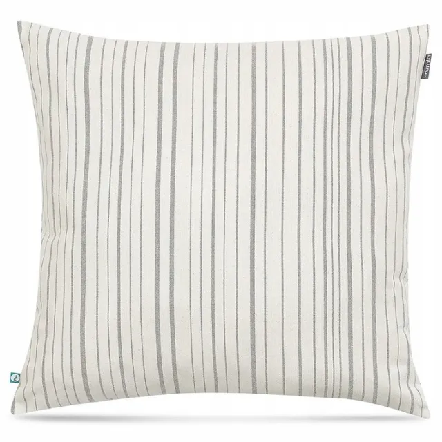 Mumla Decoratieve Kussenhoes Grijze Strepen 45x45 cm - Zachte Katoen Grijs