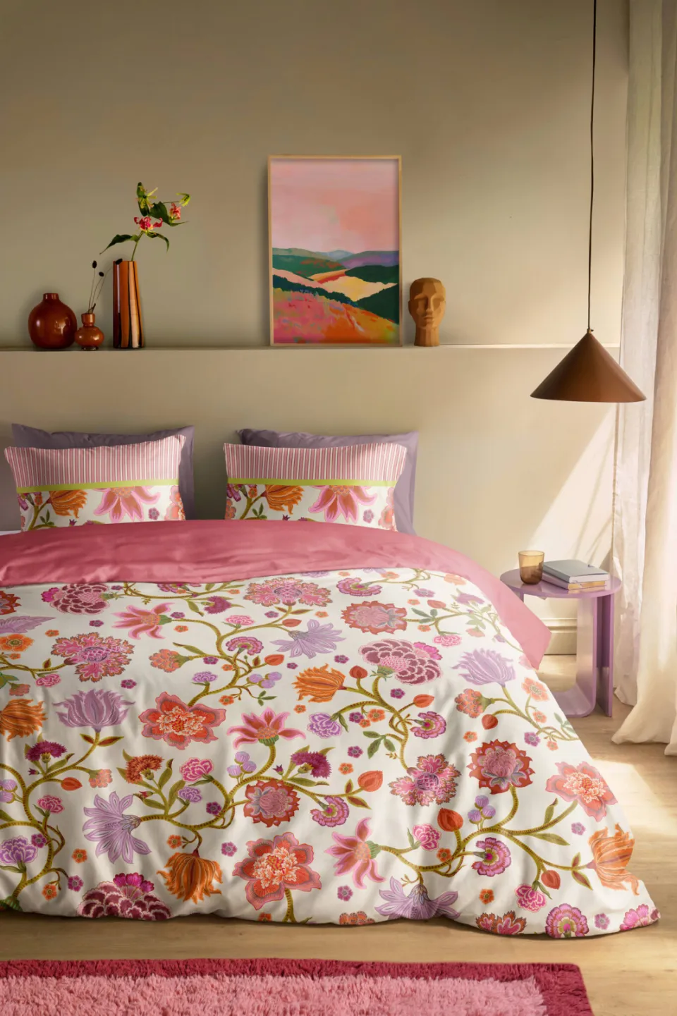 Oilily katoen-satijnen dekbedovertrek 1-persoons multi, foto 2