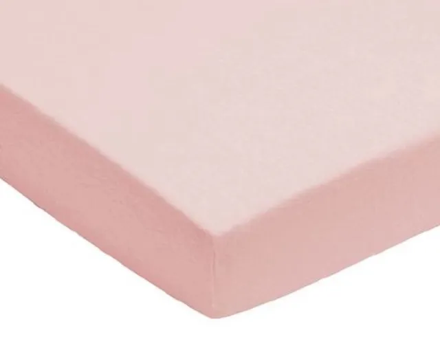 Welterusten Hoeslaken FLANEL 90 x 200 kleur HOT PINK hoge hoek 30 cm roze