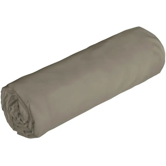 Vente-unique Hoeslaken in satijn 108 draden/cm² - 140 x 190 cm - Instophoogte 30 cm - Taupe - TALORA van PALACIO