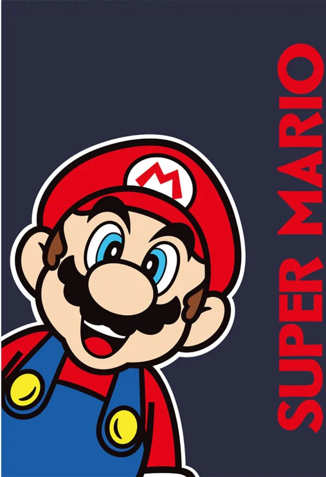 Super Mario Fleeceplaid Okey - 100 x 140 cm - Polyester Blauw