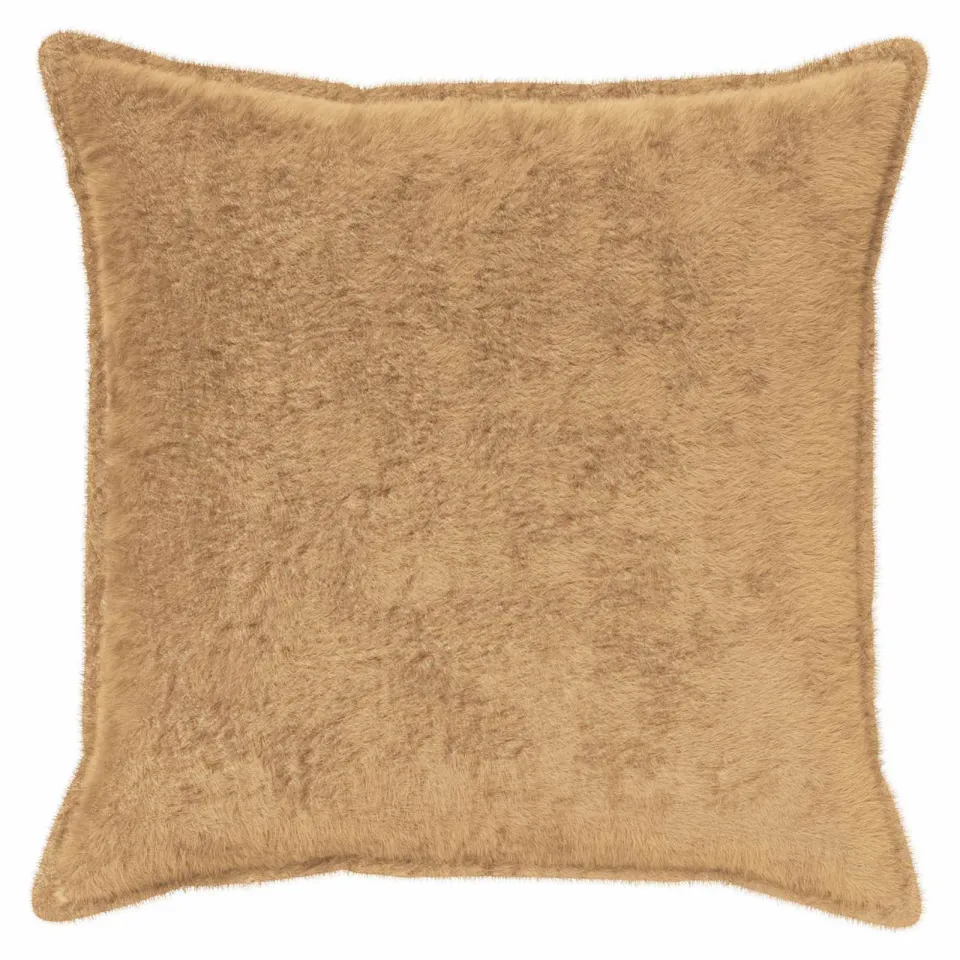 vidaXL Kussensloop 6 st HOUTEN Taupe 60 x 60 cm Nep Konijnenbont
