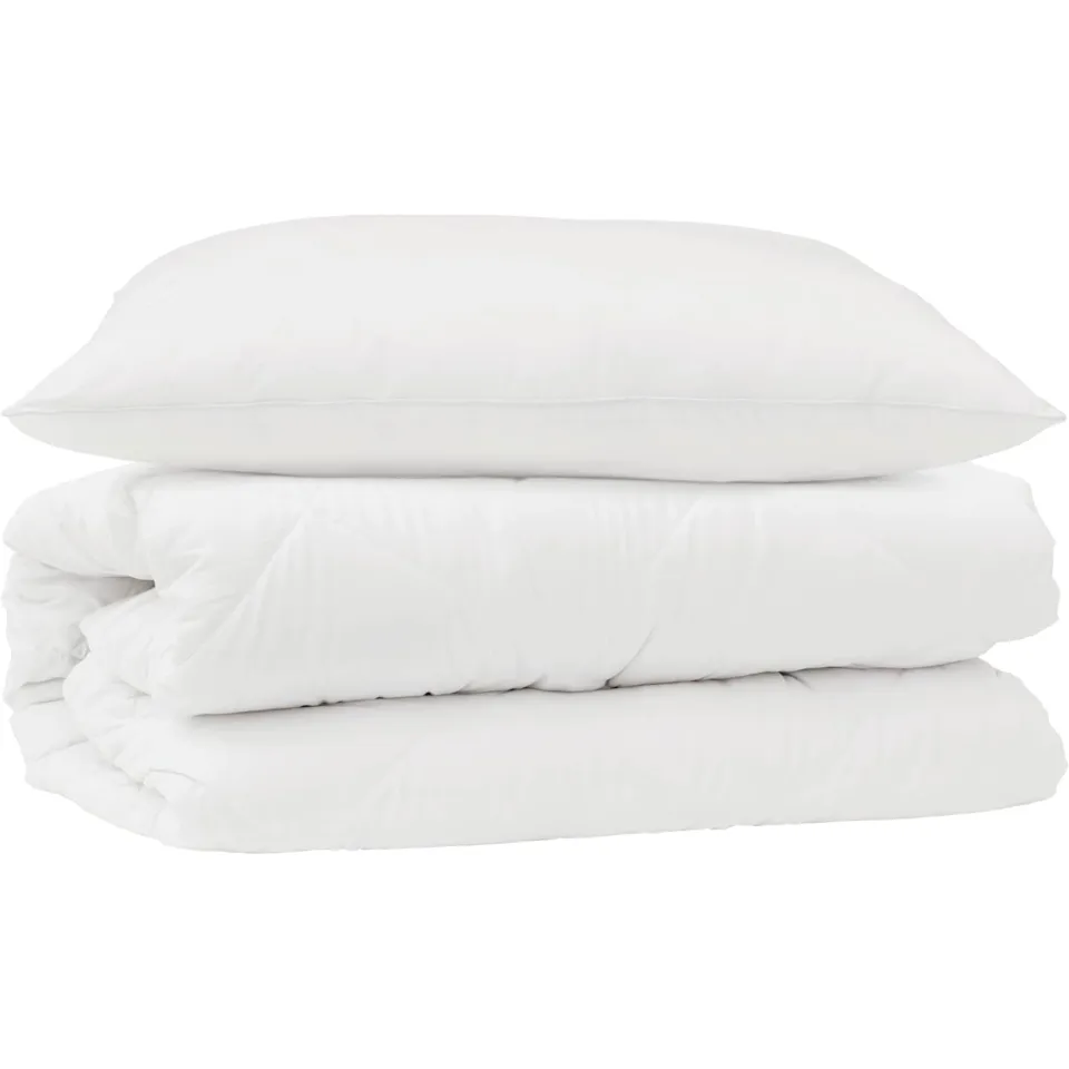 vidaXL Dekbed Set met kussen 2 st Wit Microfibre, foto 3