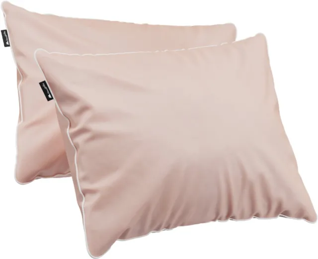Cloudpillo Duopack Kussenslopen - Set van 2 (55x75 cm) - Luxe Katoen Satijn (300TC) - Breezy Pink - Zijdezacht, Hypoallergeen & Ademend