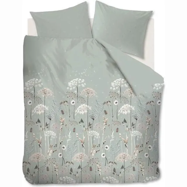 Ariadne At Home Flowers dekbedovertrek - Lits-Jumeaux XL - 260x200/220 - Groen