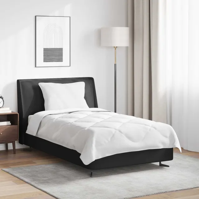 vidaXL Het Duvet voor Elk Seizoen met kussen 2 st Wit Microvezel